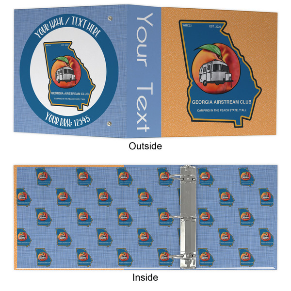 Georgia Airstream Club 3 Ring Binders - Full Wrap - 3" - Approval