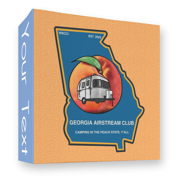 Georgia Airstream Club 3 Ring Binders - Full Wrap - 3" - Front