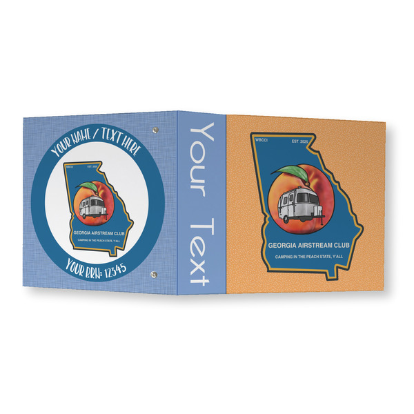 Georgia Airstream Club 3 Ring Binders - Full Wrap - 3" - Open Outside