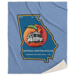 Georgia Airstream Club Sherpa Throw Blanket