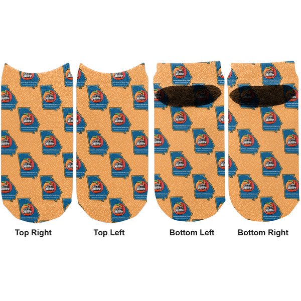 Georgia Airstream Club Adult Ankle Socks - Double Pair - Front and Back - Apvl