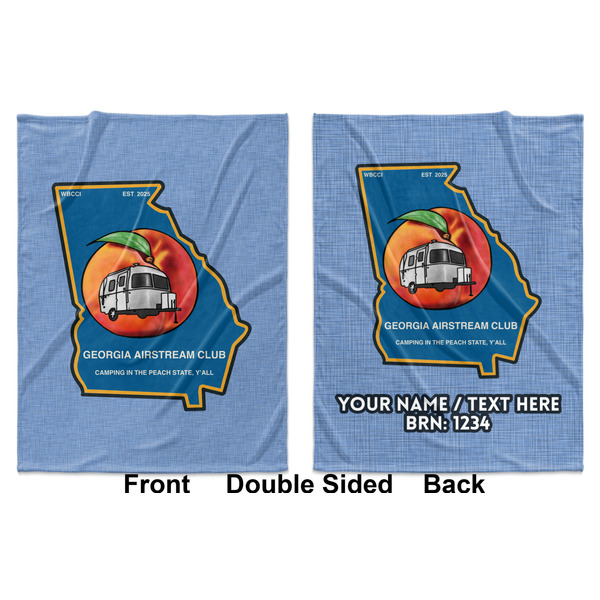 Georgia Airstream Club Baby Blanket (Double Sided - Printed Front and Back)