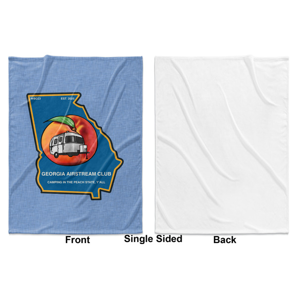 Georgia Airstream Club Baby Blanket (Single Sided - Printed Front, White Back)