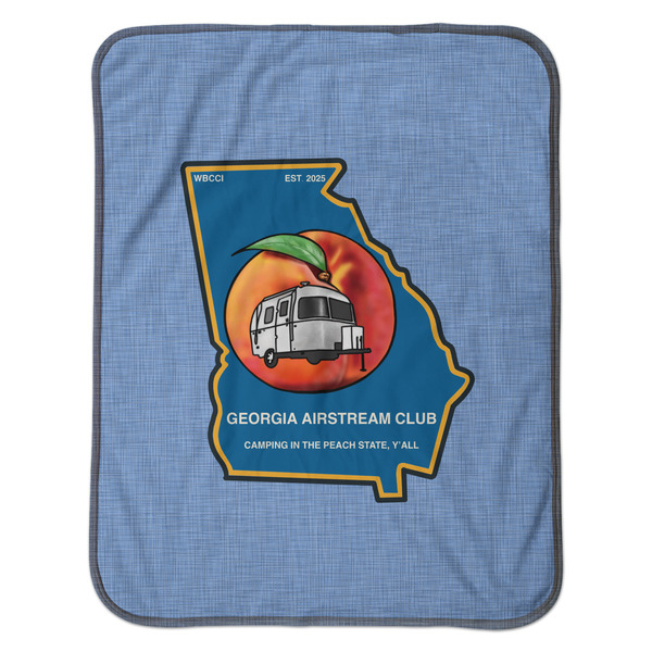 Georgia Airstream Club Baby Sherpa Blanket - Flat