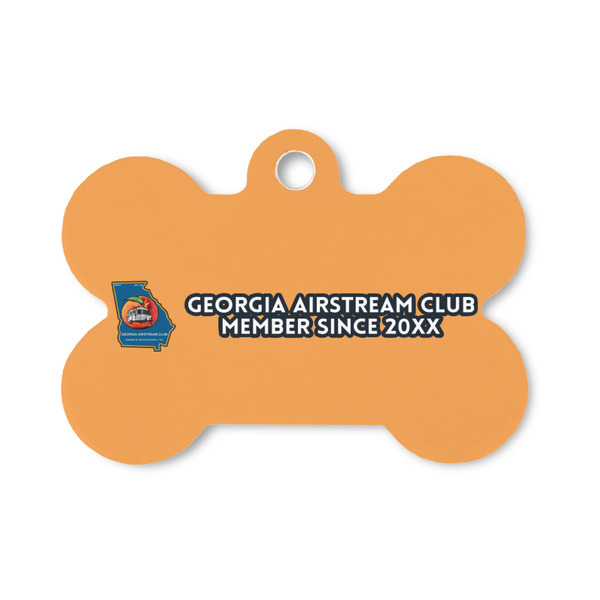 Custom Georgia Airstream Club Bone Shaped Dog ID Tag - Small