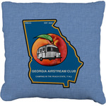 Georgia Airstream Club Faux-Linen Throw Pillow 26"