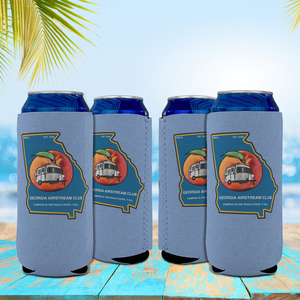 Georgia Airstream Club Can Cooler - 16oz - Set of 4 - In Context