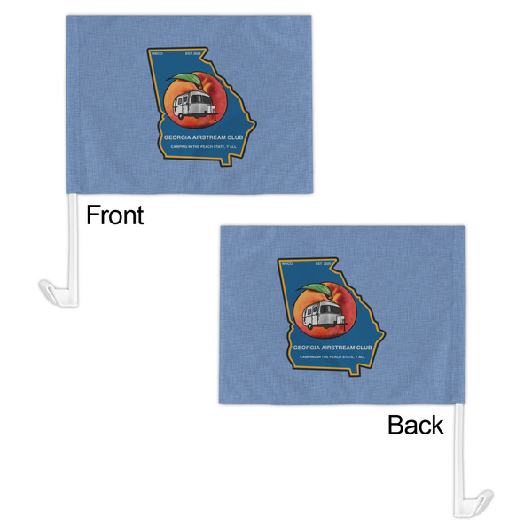 Georgia Airstream Club Car Flag - 11" x 8" - Front & Back View