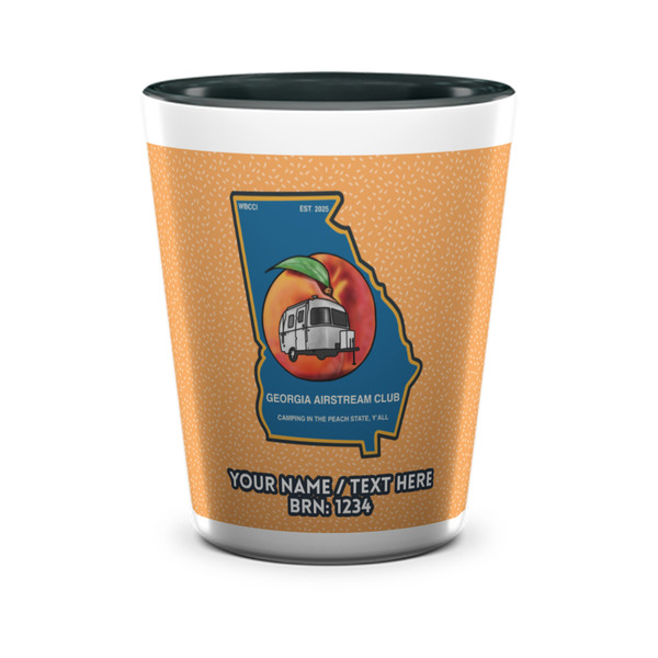 Georgia Airstream Club Ceramic Shot Glass - Two Tone - Front