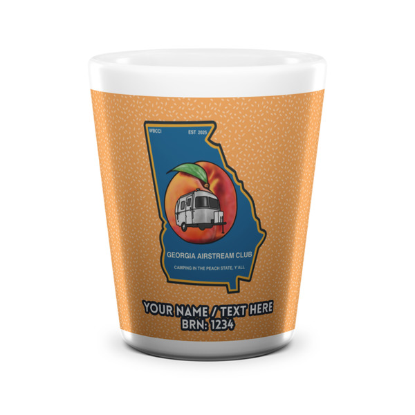 Georgia Airstream Club Ceramic Shot Glass - White - Front