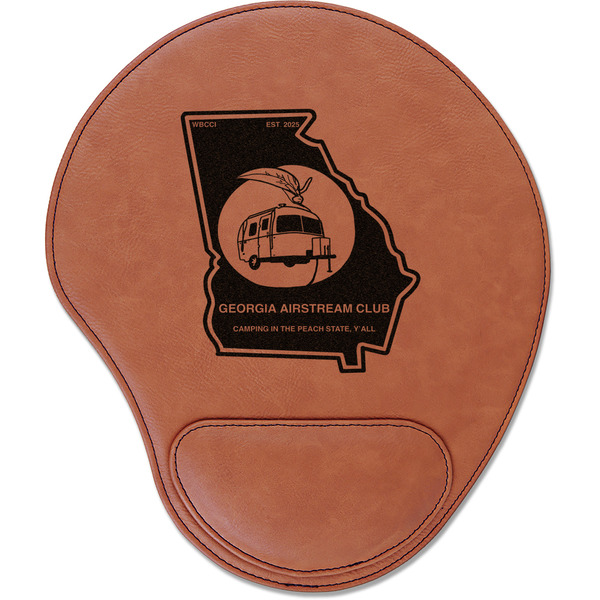Custom Georgia Airstream Club Leatherette Mouse Pad with Wrist Support