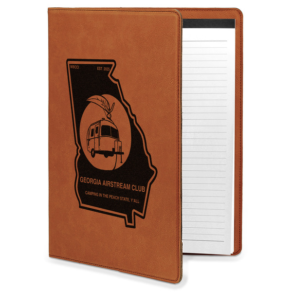 Custom Georgia Airstream Club Leatherette Portfolio with Notepad