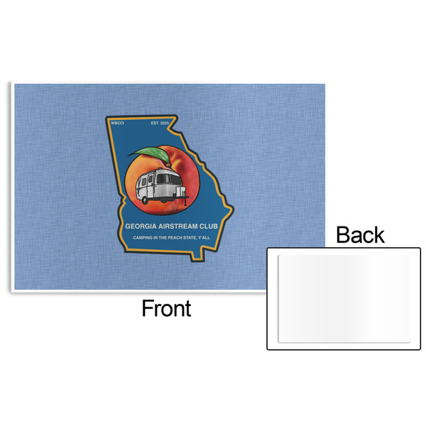 Georgia Airstream Club Disposable Paper Placemat - Front & Back