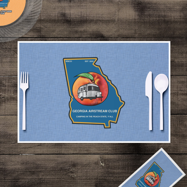 Georgia Airstream Club Disposable Paper Placemat - In Context