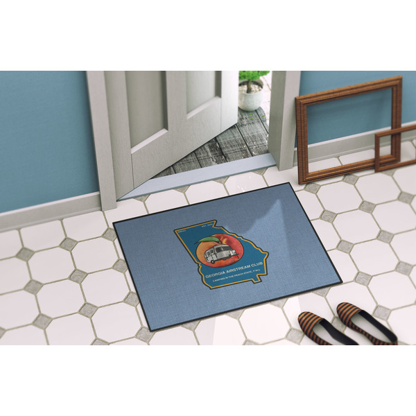 Georgia Airstream Club Door Mat - 24"x18" - Lifestyle - Porch