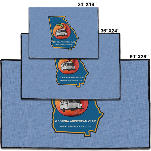 Georgia Airstream Club Door Mats - Size Comparison