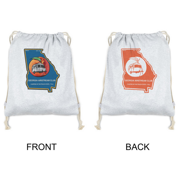 Georgia Airstream Club Drawstring Backpacks - Sweatshirt Fleece - Double Sided - APPROVAL