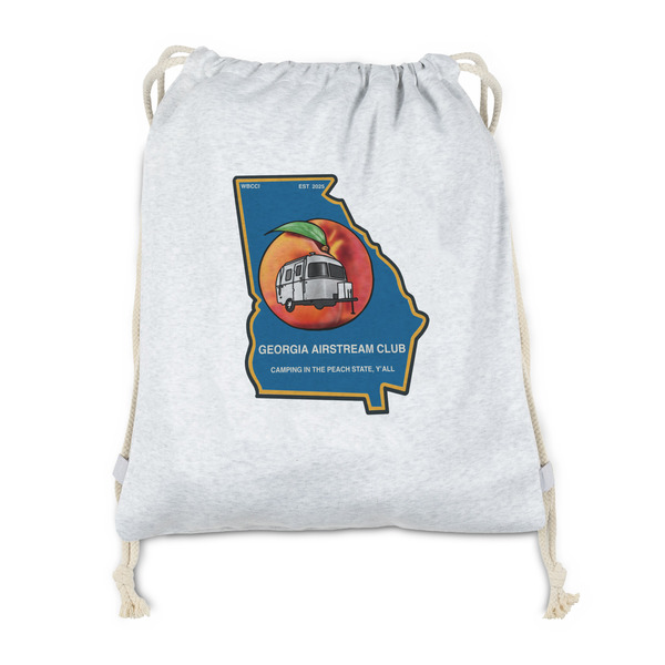 Custom Georgia Airstream Club Drawstring Backpack - Sweatshirt Fleece - Double-Sided