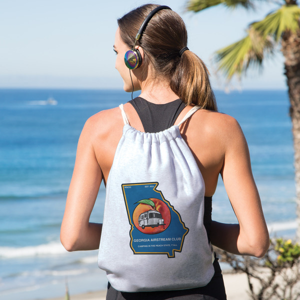 Georgia Airstream Club Drawstring Backpacks - Sweatshirt Fleece - Double Sided - LIFESTYLE