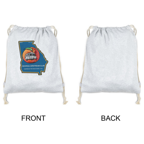 Georgia Airstream Club Drawstring Backpacks - Sweatshirt Fleece - Single Sided - APPROVAL