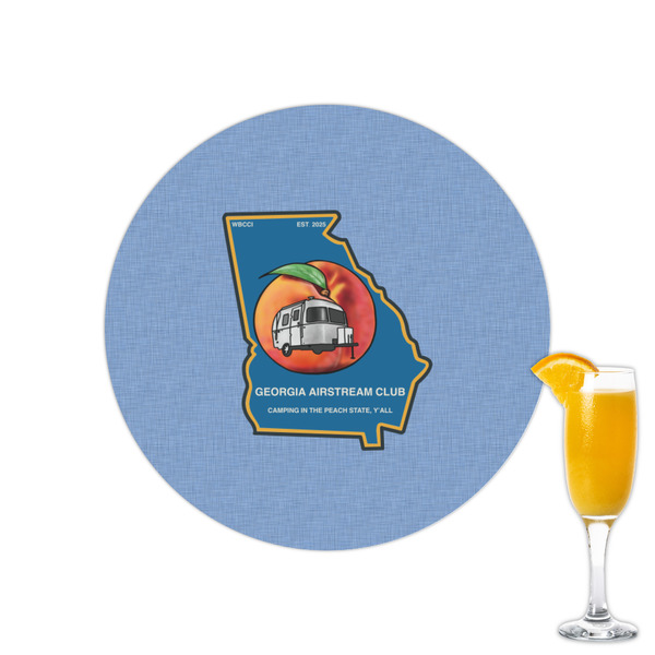 Custom Georgia Airstream Club Printed Drink Topper - 2.15"