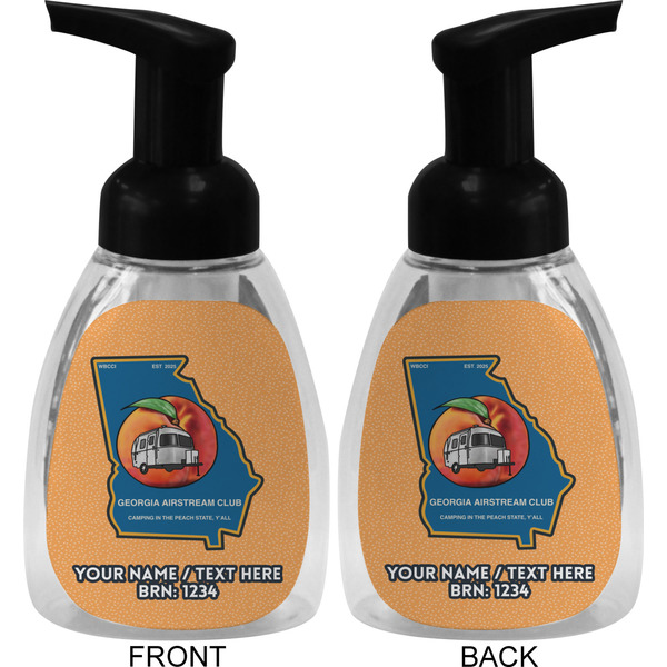 Georgia Airstream Club Foam Soap Bottle - Black - Front & Back