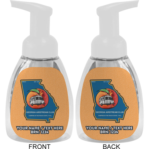 Georgia Airstream Club Foam Soap Bottle - White - Front & Back