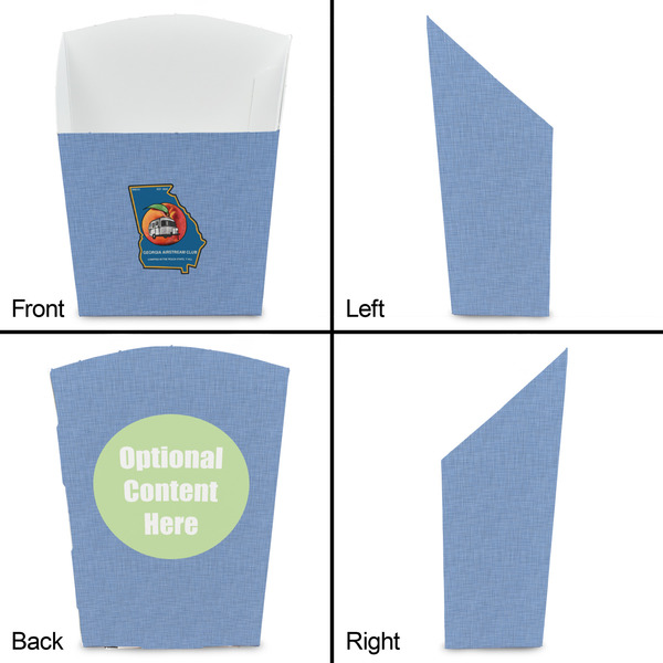 Georgia Airstream Club French Fry Favor Box - Front & Back View