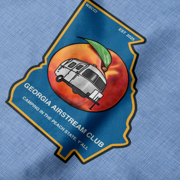 Georgia Airstream Club Hooded Baby Towel- Detail Close Up