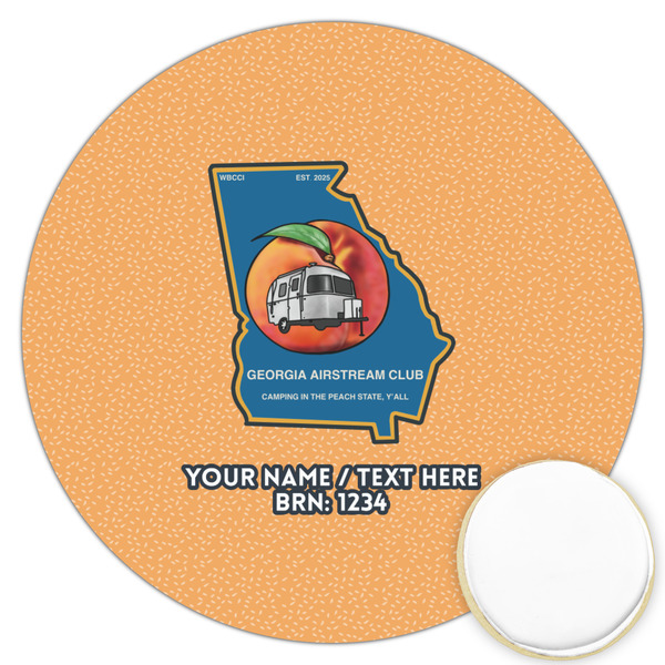 Custom Georgia Airstream Club Printed Cookie Topper - 3.25"