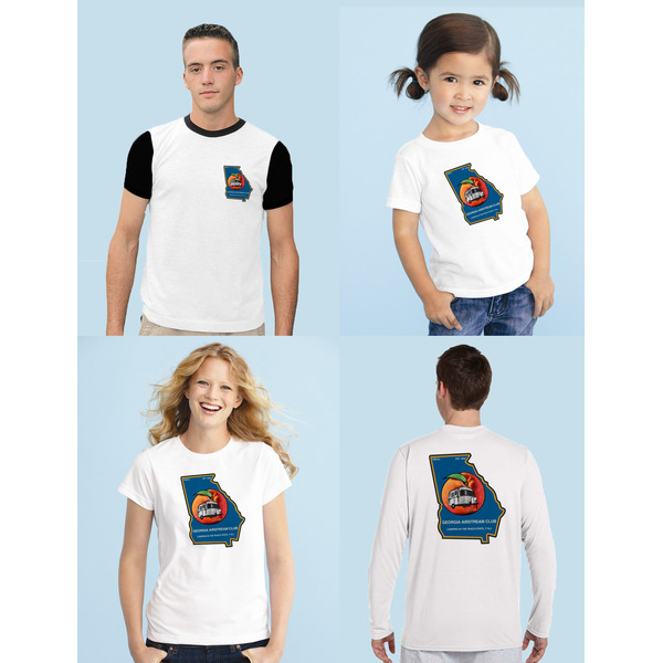 Georgia Airstream Club Iron-On Sizing on Shirts