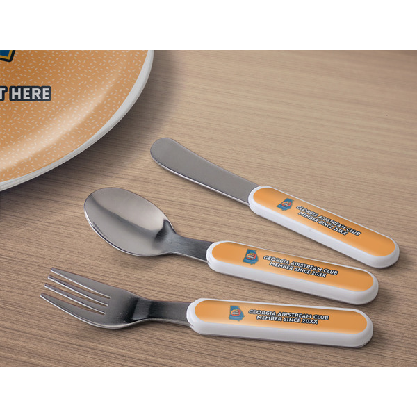 Georgia Airstream Club Kids Flatware w/ Plate