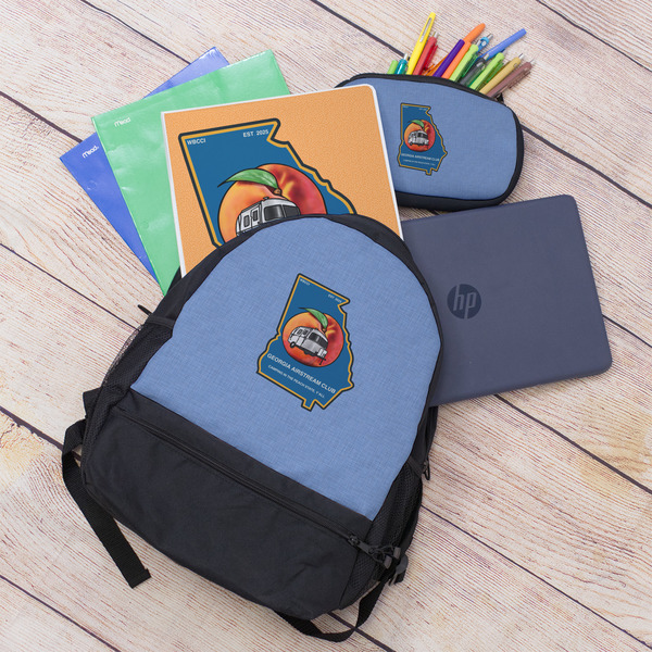 Georgia Airstream Club Large Backpack - Black - With Stuff