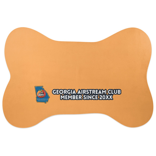 Custom Georgia Airstream Club Bone Shaped Dog Food Mat