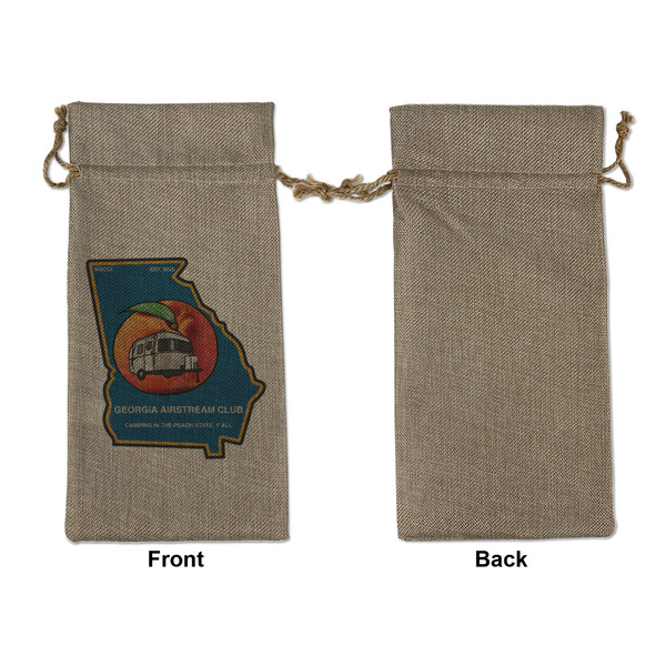 Georgia Airstream Club Large Burlap Gift Bags - Front Approval