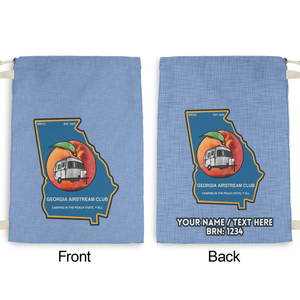 Georgia Airstream Club Large Laundry Bag - Front & Back View