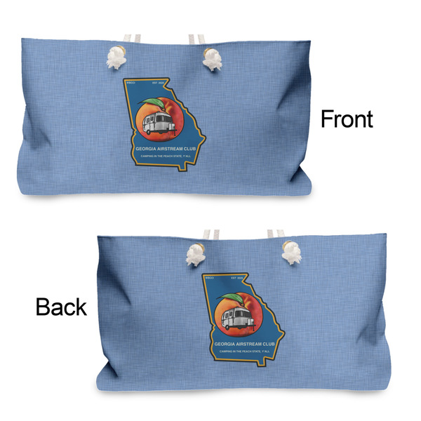 Georgia Airstream Club Large Rope Tote - From & Back View