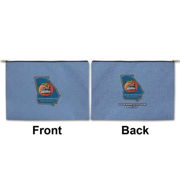 Georgia Airstream Club Large Zipper Pouch Approval (Front and Back)