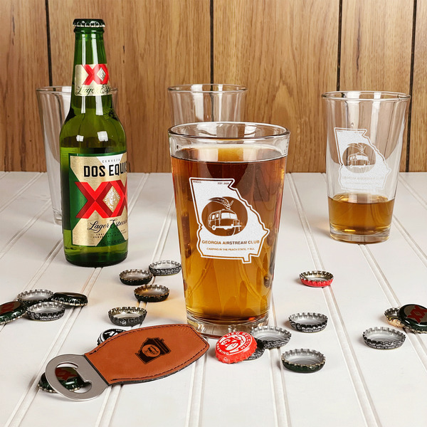 Georgia Airstream Club Leather Bar Bottle Opener - IN CONTEXT