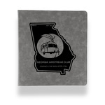 Georgia Airstream Club Leather Binder - 1" - Grey