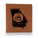 Georgia Airstream Club Leather Binder - 1" - Rawhide
