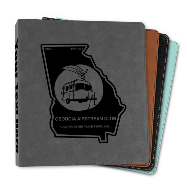 Custom Georgia Airstream Club Leather Binder - 1"