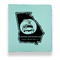 Georgia Airstream Club Leather Binder - 1" - Teal