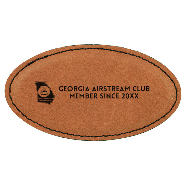 Custom Georgia Airstream Club Leatherette Oval Name Badge with Magnet