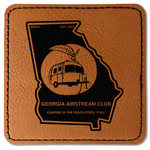 Georgia Airstream Club Faux Leather Iron On Patch - Square
