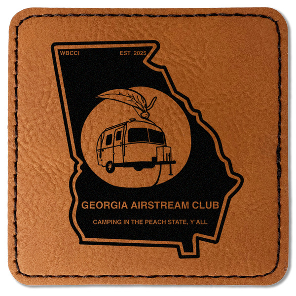 Georgia Airstream Club Leatherette Patches - Square