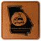 Georgia Airstream Club Faux Leather Iron On Patch - Square