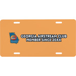 Georgia Airstream Club Front License Plate