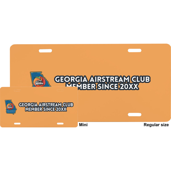 Georgia Airstream Club License Plate - Sizes - Four Holes