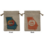 Georgia Airstream Club Burlap Gift Bag - Medium -Double-Sided